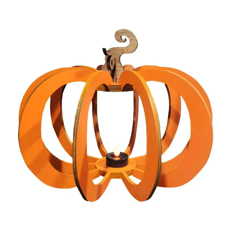 Kürbis Teelichthalter | Schmiedeeisen | Halloween Deko | Weiß & Gelb