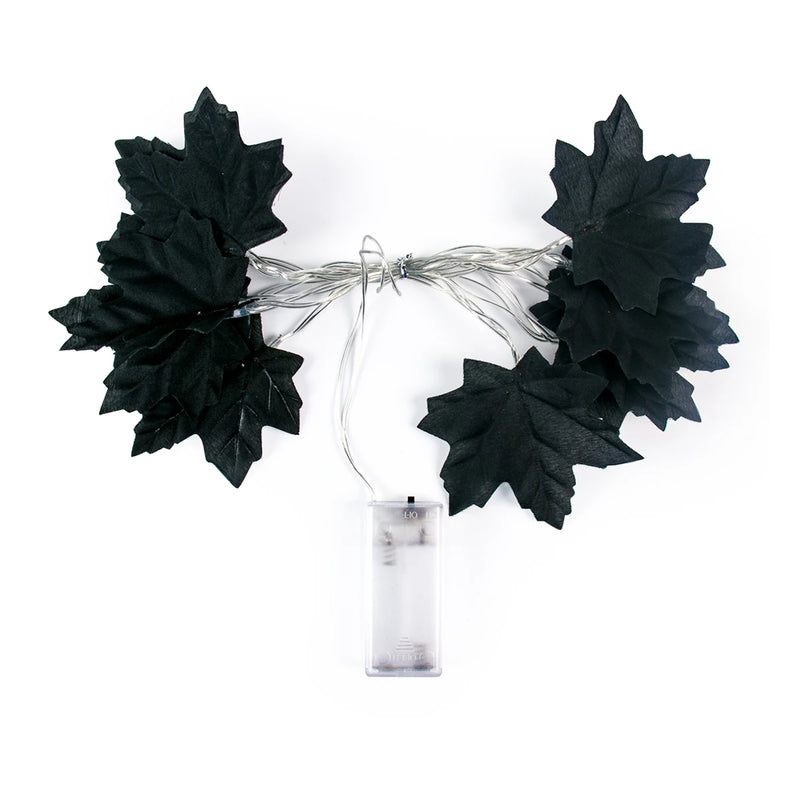 Herbst Lichterkette AutumnGlow | 1,5 m | Ahornblätter & Kürbis Deko | 5 LED Warmweiß
