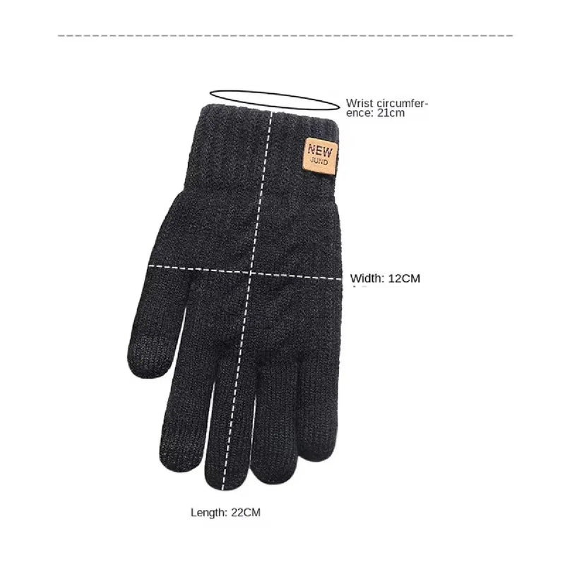 NordTouch Winterhandschuhe | Fleecegefüttert & Touchscreen-fähig | Strickdesign für Damen & Herren | Warm & Stylisch