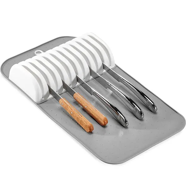 Messer-Organizer BladeNest FlexLine | BPA-frei | Rutschfest & langlebig | Für 5–11 Messer | 39×14×4 cm