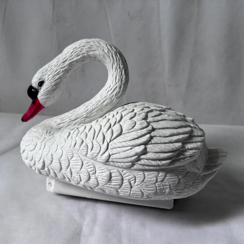 AquaGrace Schwimmender Schwan | Realistische Teichdekoration | Wasserdicht & Langlebig | 30 cm
