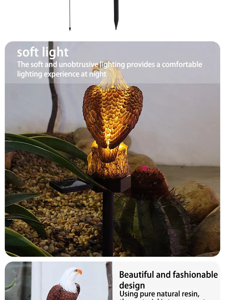 Solaroa | Solar Adler Gartenlampe | LED Deko-Leuchte | Witterungsbeständig