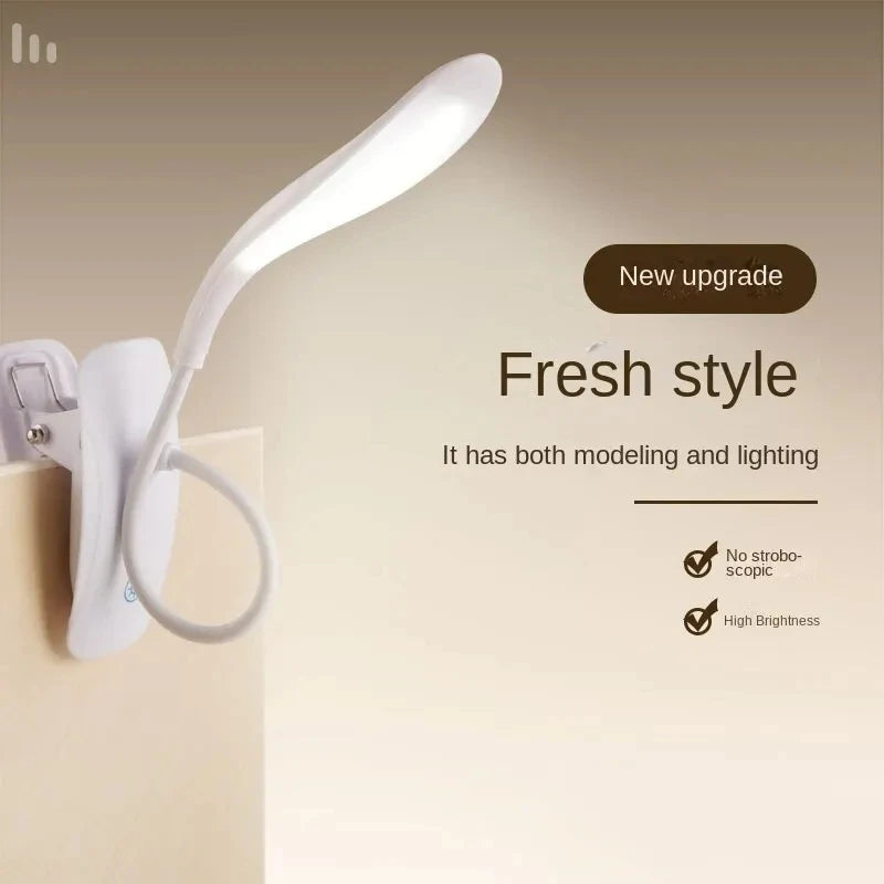 Lumiro USB-Schreibtischlampe | Touch-Dimmung in 3 Stufen | Augenfreundliches LED-Licht & Cliphalterung | Wiederaufladbar