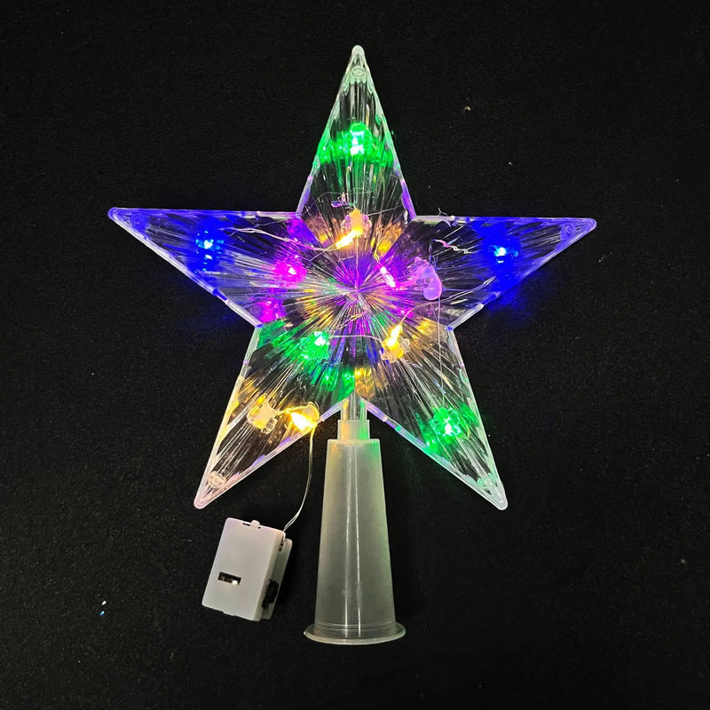 Starluna | Leuchtender Weihnachtsstern | 15 cm | LED Christbaumanhänger | Hängedeko für Baum, Fenster & Raum | Batteriebetrieben