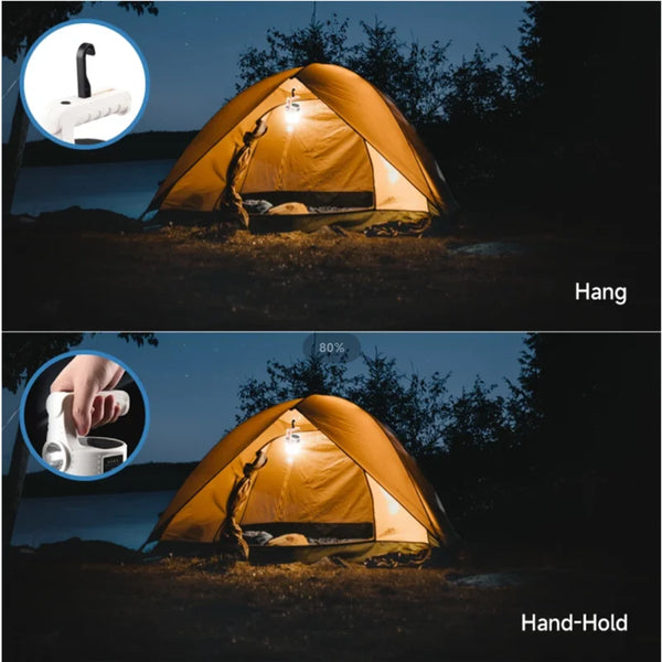 Solar-Campinglampe LumiCamp Solar | USB-Wiederaufladbar & Taschenlampenfunktion | Tragbar & Hell | Für Zelt, Outdoor & Notfälle