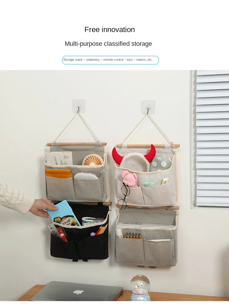 Stowilo Wandtasche | Wasserdichter Hänge-Organizer | Baumwolle-Leinen | Für Unterwäsche & Kleinteile
