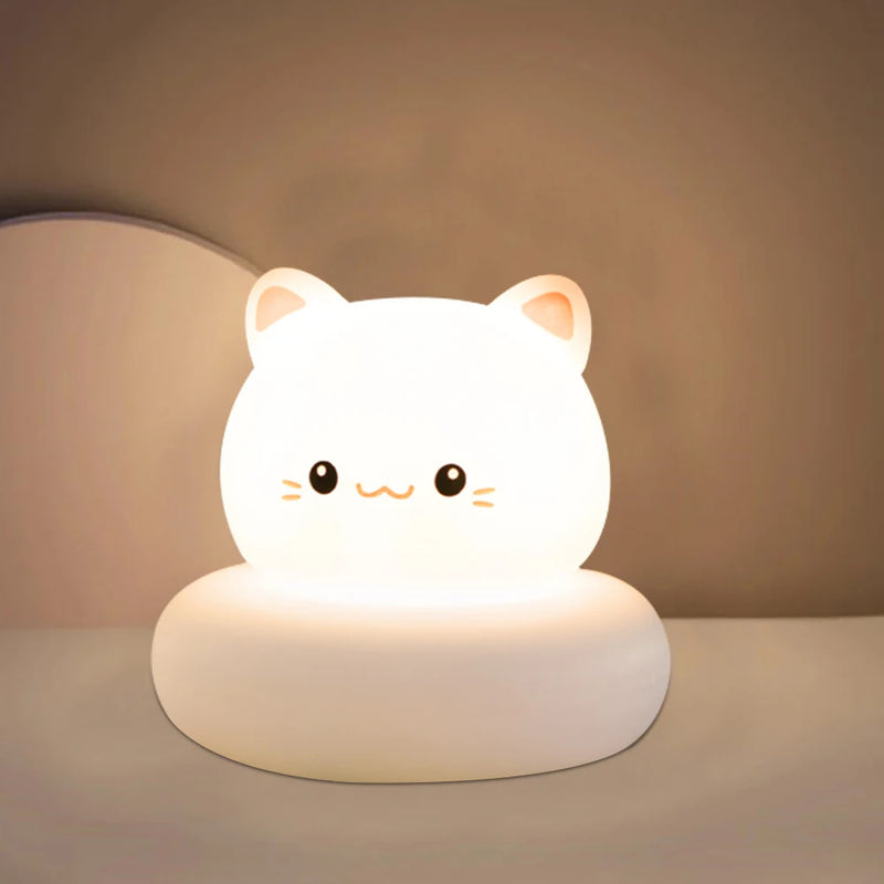LumiPals LED Nachtlicht | Niedliches Tierdesign Schwein & Hase | Touch-Dimmung | USB-Wiederaufladbar
