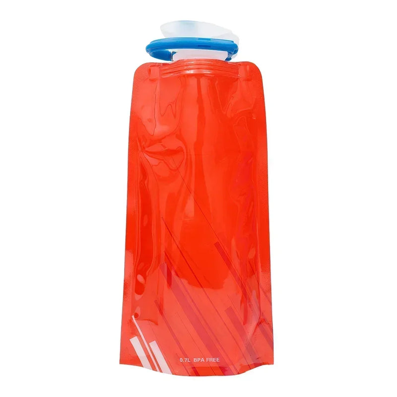 HydroTrek Flex Faltbare Trinkflasche 700 ml | Ultraleichte Soft-Wasserflasche mit Griff & Haken – Ideal für Camping & Outdoor