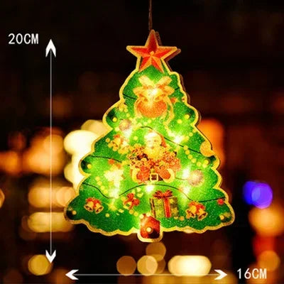 LumiFest LED Weihnachtsdeko | Schneemann & Weihnachtsmann | Leuchtende Fensterdekoration | Warmweißes Licht