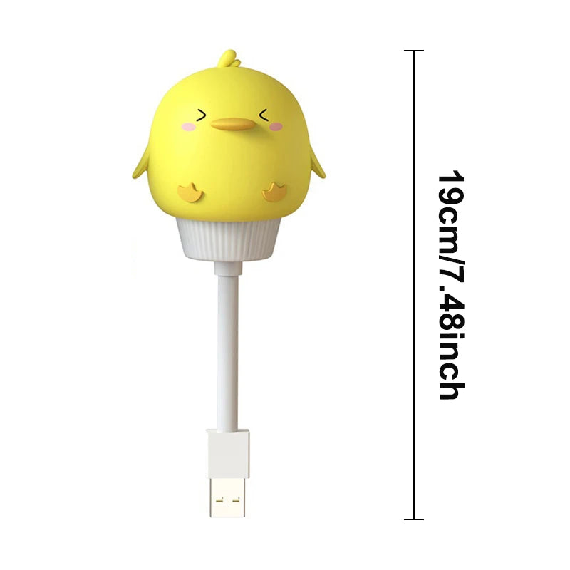 Lumiboo LED Nachtlicht für Kinder | USB oder Fernbedienung | 3 Helligkeitsstufen | Niedliches Tierdesign | 6,8 x 6 x 19 cm