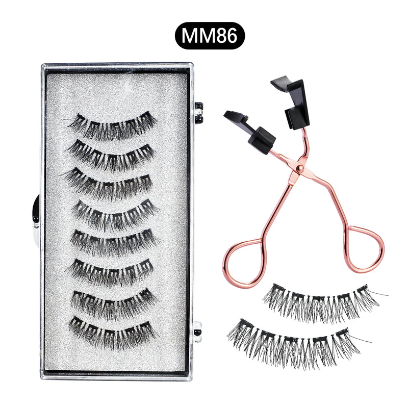 Magnetische Wimpern LashAura Magnetique | 8-teiliges Set ohne Kleber & Eyeliner | Wiederverwendbar | 5 Magnete | Natürlich & Voluminös