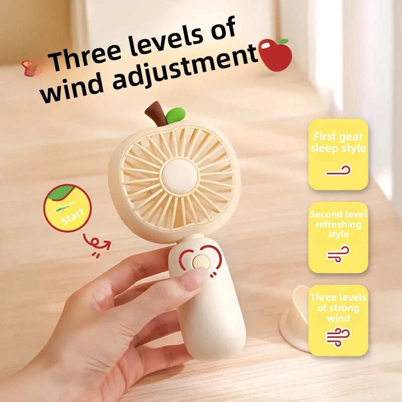 Mini-Handventilator FruBreeze | USB-Ladung | Tragbar & Leise | Sommer-Gadget im Frucht-Design