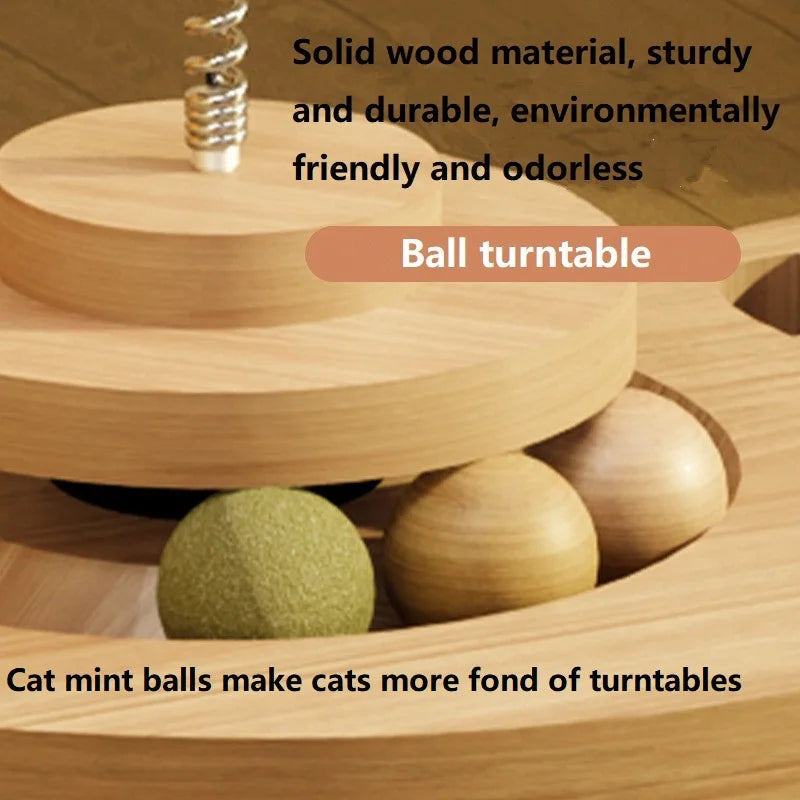 MiauMotion Katzenspielzeug mit Futterball & Feder | Interaktives Trainingsspiel | Intelligente Futterausgabe | Ein- oder Zweilagig
