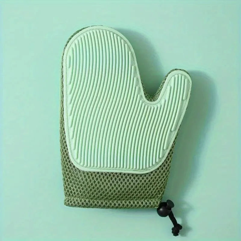 Pawrella 2-in-1 Haustier-Handschuh | Fellpflege & Haarentfernung in einem | Für Katzen & Hunde | Silikon-Noppen | Waschbar