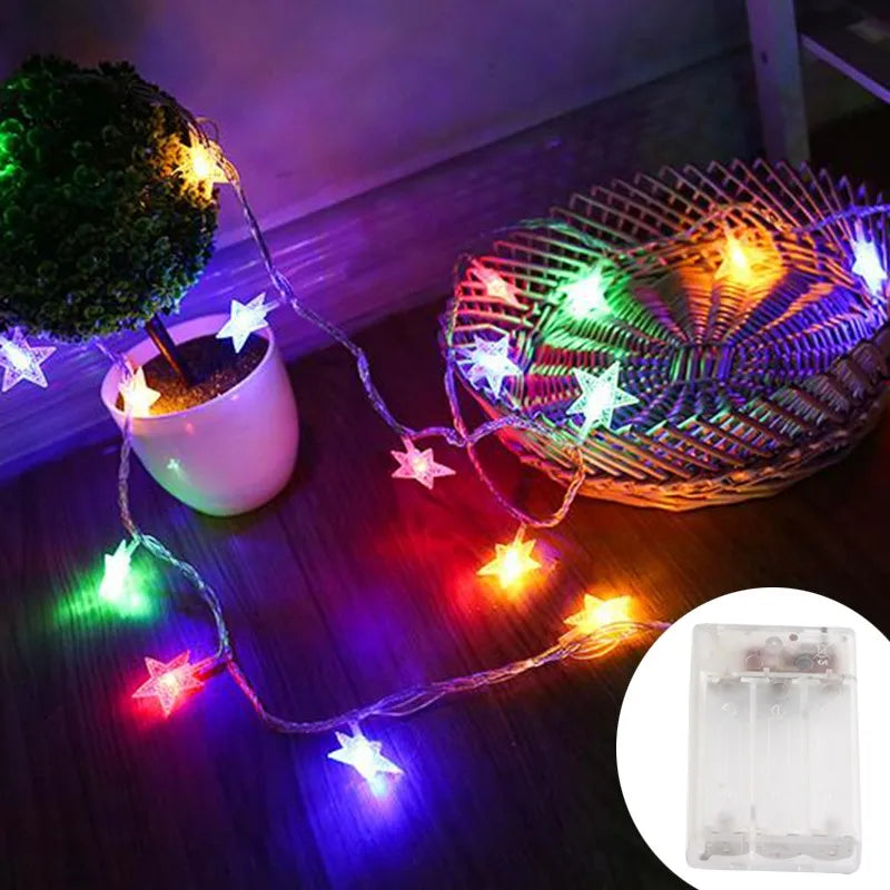 StellaLume Lights | LED Lichterkette Sterne | Warmweiß, Kaltweiß oder Bunt | 1,5–10 m | Innen & Außen | Party & Weihnachtsdeko