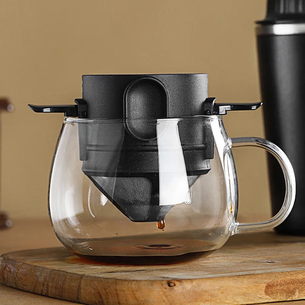 BrewViva Kaffee- & Teefilter Edelstahl | Wiederverwendbar & Tragbar | Für Becher & Kanne | 304er Edelstahl