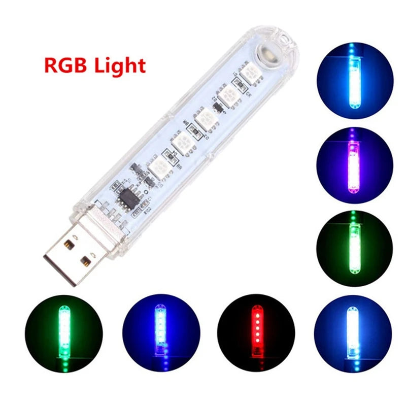 Mini USB LED Leselampe | Tragbare Nachtlampe für Laptop, Powerbank & PC | 5V, 3–24 LEDs | Lumivio