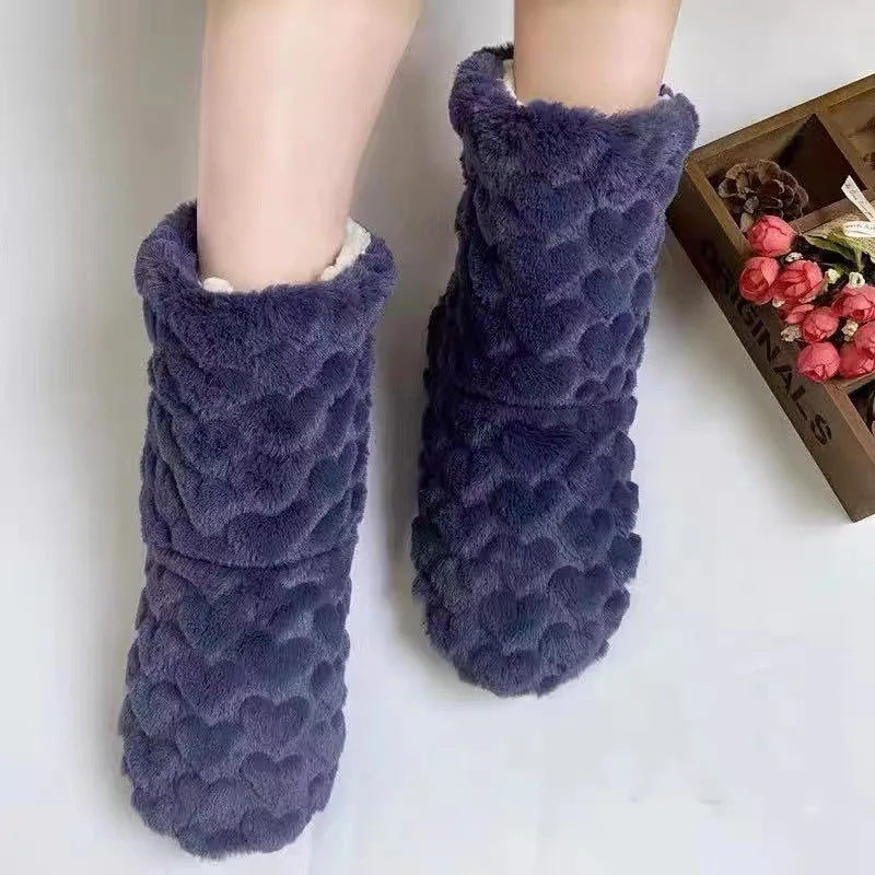 ThermaLuxe Kuschelsocken | Unisex Winter-Haussocken | Gefüttert & Rutschfest | Flauschig Weich mit Teddyfutter | Weihnachts- & Schlafsocken