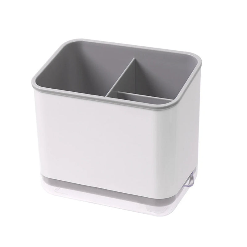 EcoDrain Organizer Multifunktionaler Besteckhalter mit Abtropffunktion | Küchen-Organizer für Löffel, Gabeln & Stäbchen | 12 × 8 × 14 cm