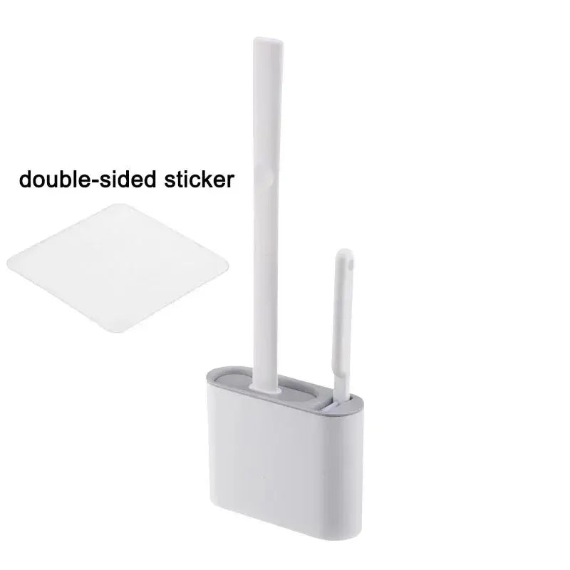 Toilettenbürste HygieBrush DuoClean | 2-in-1 Silikon-WC-Bürstenset mit Wandhalterung | Antibakteriell & platzsparend
