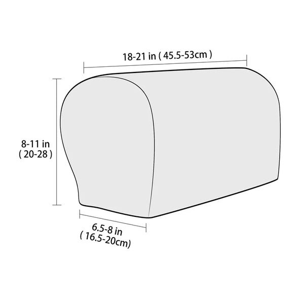 2er-Set Sessel- & Sofa-Armlehnenbezüge Armluxe | Jacquard-Stoff | Staub- & Schmutzschutz | Rutschfest & Waschbar