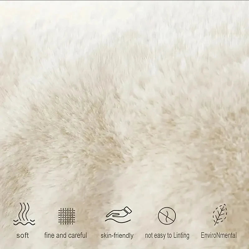 Furvielle Kissenbezug | Ultraweicher Kunstfell-Bezug aus Hasenplüsch | Luxuriös & Warm | 45×45 cm für Sofa & Schlafzimmer