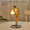 Nordara Light Vintage-Metallkerzenhalter | Nordischer Luxus-Stil | 22 cm | Romantische Tisch- & Hochzeitsdeko