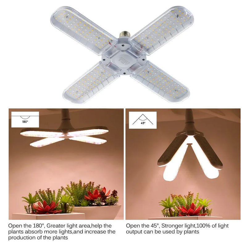 Floravolt GrowPro LED Pflanzenlampe Vollspektrum | Klappbar mit Stativ | Zeitschaltuhr & Höhenverstellbar | Für Indoor-Zucht & Wachstum