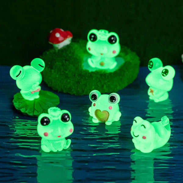 LumoFrosch Figuren-Set | Leuchtende Mini-Frösche | Für Feengarten, Aquarium & Deko