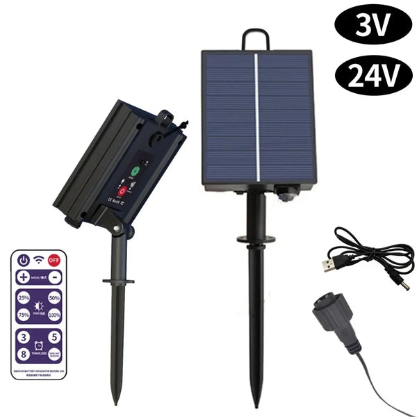 Solar Steuerbox LumiBox SolarControl | Mit Fernbedienung & 8 Leuchtmodi | Für LED-Lichterketten | Indoor & Outdoor Einsatz