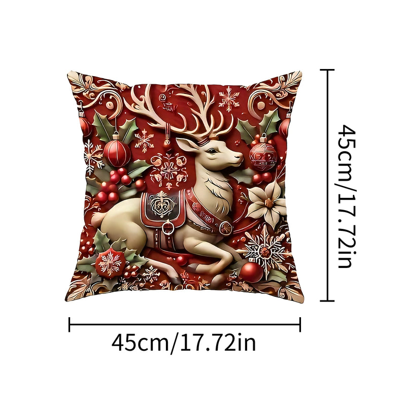 Weihnachts-Kissenhülle Lunavia | 2D Druck | Santa Claus Design | 45×45 cm | Festliche Weihnachtsdeko & Geschenkidee