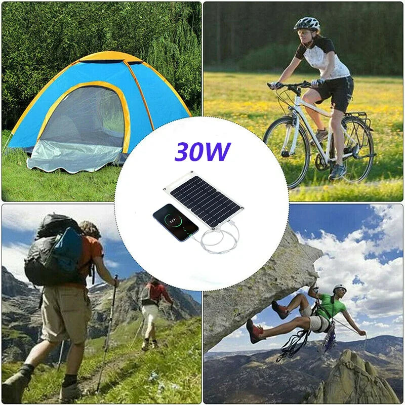 SunCharge 30W Solarpanel | Tragbares USB-Ladegerät | Wasserdicht & Faltbar | Für Outdoor, Wandern & Camping