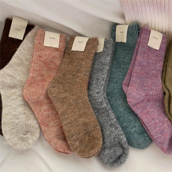 KuschelWärme | Damen Thermosocken | 9 % Wolle & Kaschmir | Extra Dick & Weich | Japanischer Strickstil