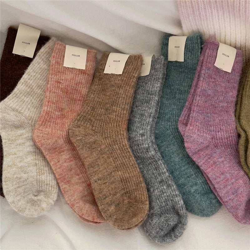 KuschelWärme | Damen Thermosocken | 9 % Wolle & Kaschmir | Extra Dick & Weich | Japanischer Strickstil