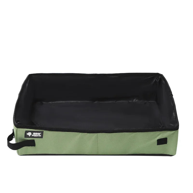 Faltbare Katzentoilette Travapet FlexPotty | Tragbare & wasserdichte Outdoor-Toilette für Katzen & kleine Hunde | 40×30×15 cm