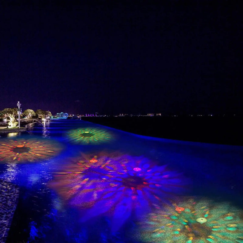 Schwimmende LED-Unterwasserleuchte AquaLuma | RGB Farbwechsel | IP67 Wasserdicht | Für Pool, Badewanne & Party