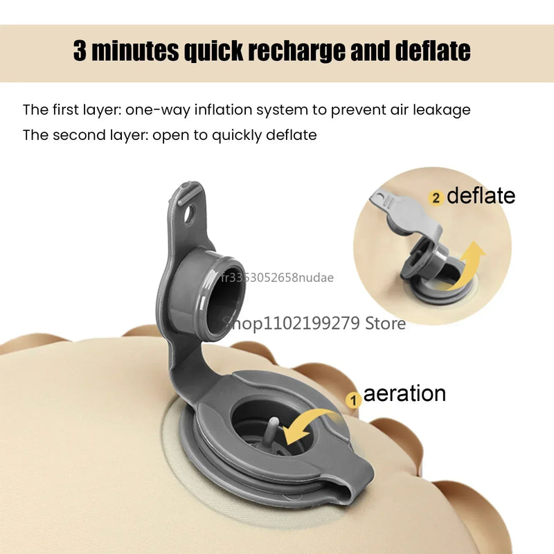 TrekBreeze Camping Isomatte Selbstaufblasend | 12 cm Dick | Mit Fußpumpe & Verbindbar | Ultraleicht & Wasserdicht