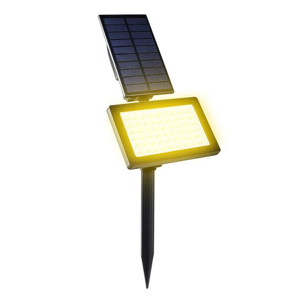 LumoVolt 50S Solarstrahler 50 LED | Mit Dämmerungssensor | Wand- & Bodenmontage | Wetterfest IP44