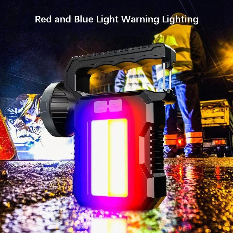 Aurilux OutdoorPro Solar Taschenlampe & Suchscheinwerfer | COB-Arbeitslicht | Wiederaufladbar | Outdoor & Notfälle