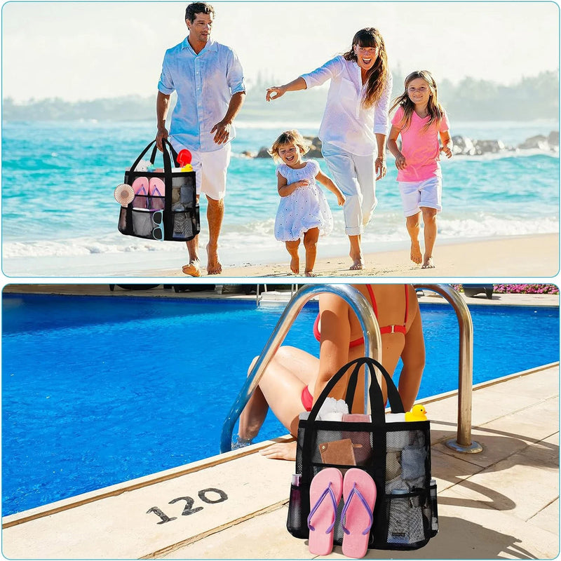 Solmara Strandtasche Damen XXL | Wasserdicht & Sandfrei | 9 Fächer | Ultraleicht & Faltbar