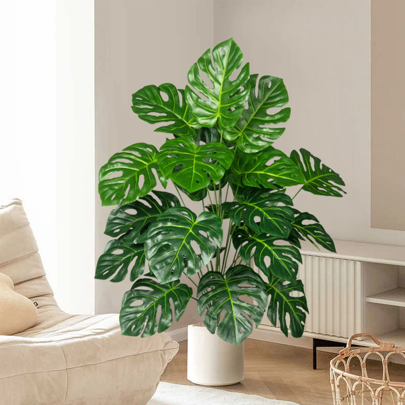 VerdeLuxe Monstera Künstliche Monstera-Pflanze | 70–100 cm | Tropische Deko für Zuhause, Büro & Garten