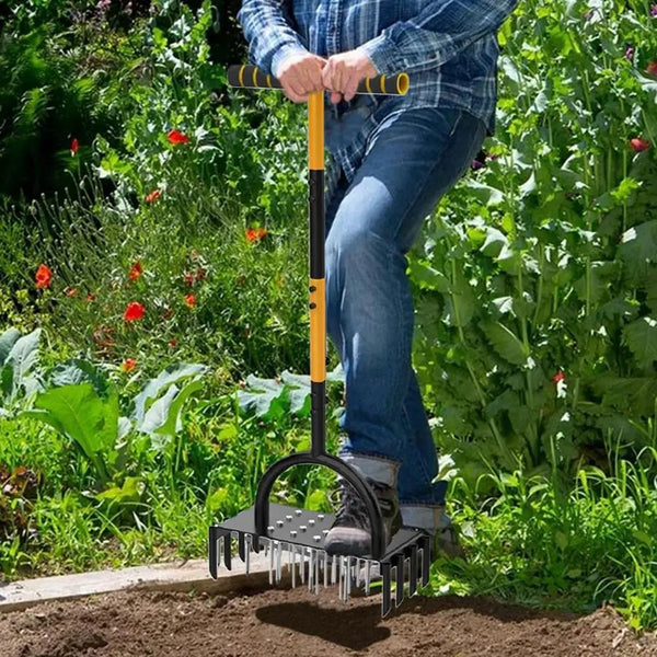 Verdex AirCore Pro 2-in-1 Hand-Rasenlüfter aus Stahl | Mit 16 Spikes & 8 Erdkernen | Für Garten, Rasen & Bodenpflege
