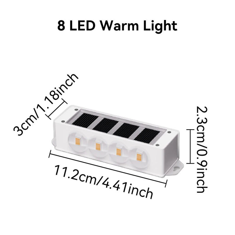 Solar Wandleuchten Solavine | Warmweißes Licht | IP44 Wetterfest | Für Zaun, Terrasse & Garten | 8 Std. Leuchtdauer