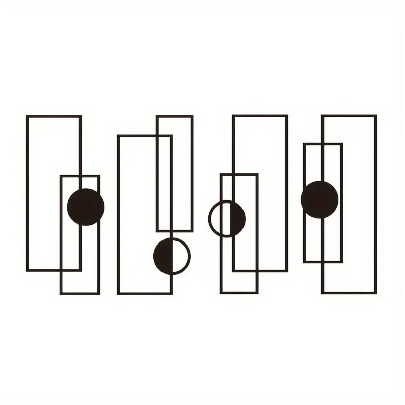 LINEORA Wanddeko Set | 4-teilig | Abstrakte Mode-Silhouetten aus Metall | Minimalistisches Design