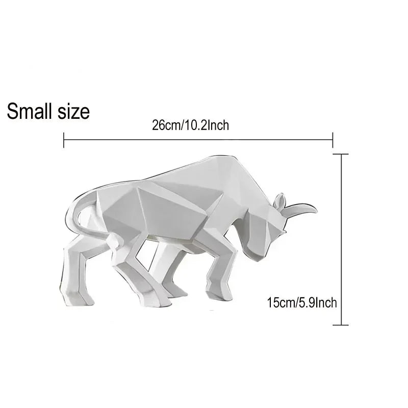 ToroArte Stier Skulptur | Nordic Design | Harzfigur Modern | 35 cm / 26 cm