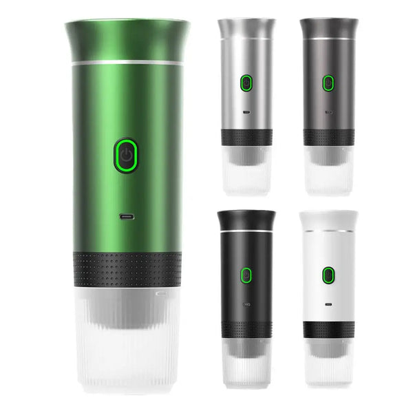 Brewvivo Elektrische Espressomaschine kabellos | 3-in-1 für Kapseln & Kaffeepulver | Tragbar für Reise, Auto & Camping