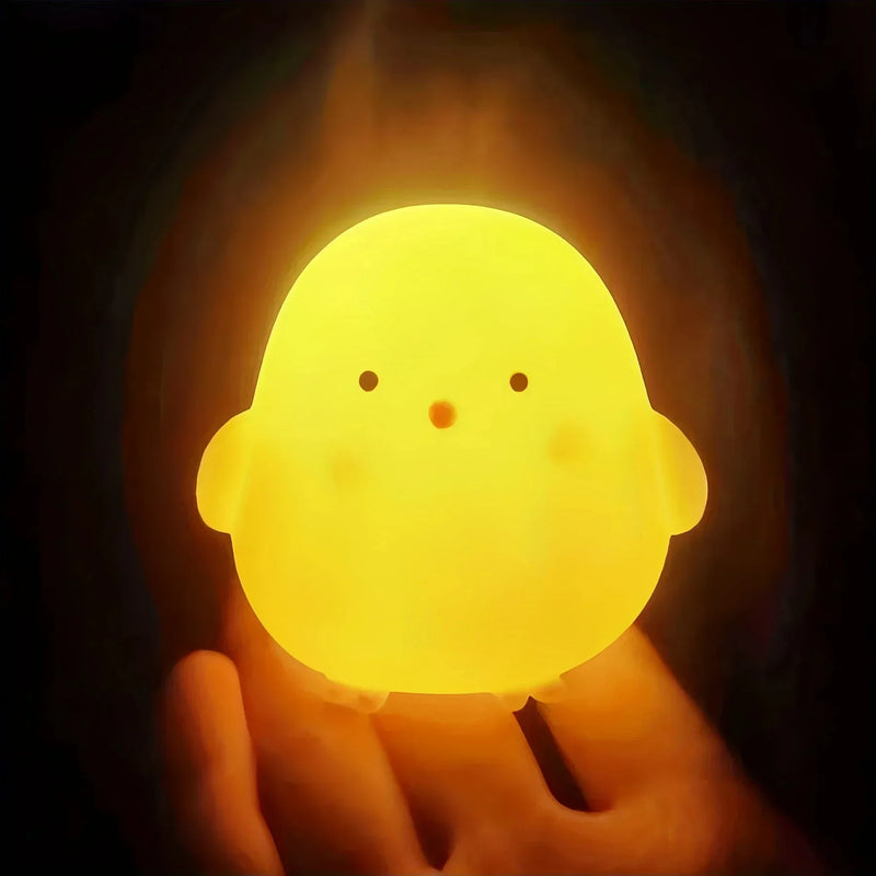 Nachtlicht Kleine Ente | LED Deko Lampe | Emaille | 6x4,5x6 cm