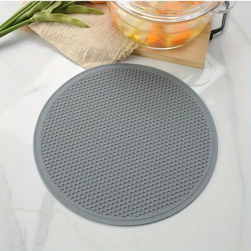 Silikon-Untersetzer HexaGrip 25 | Ø 25 cm | Hitzebeständige Waben-Matte | Rutschfest & flexibel | Für Töpfe, Pfannen & Geschirr