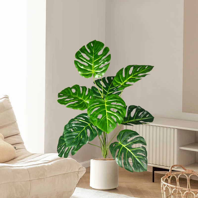 VerdeLuxe Monstera Künstliche Monstera-Pflanze | 70–100 cm | Tropische Deko für Zuhause, Büro & Garten