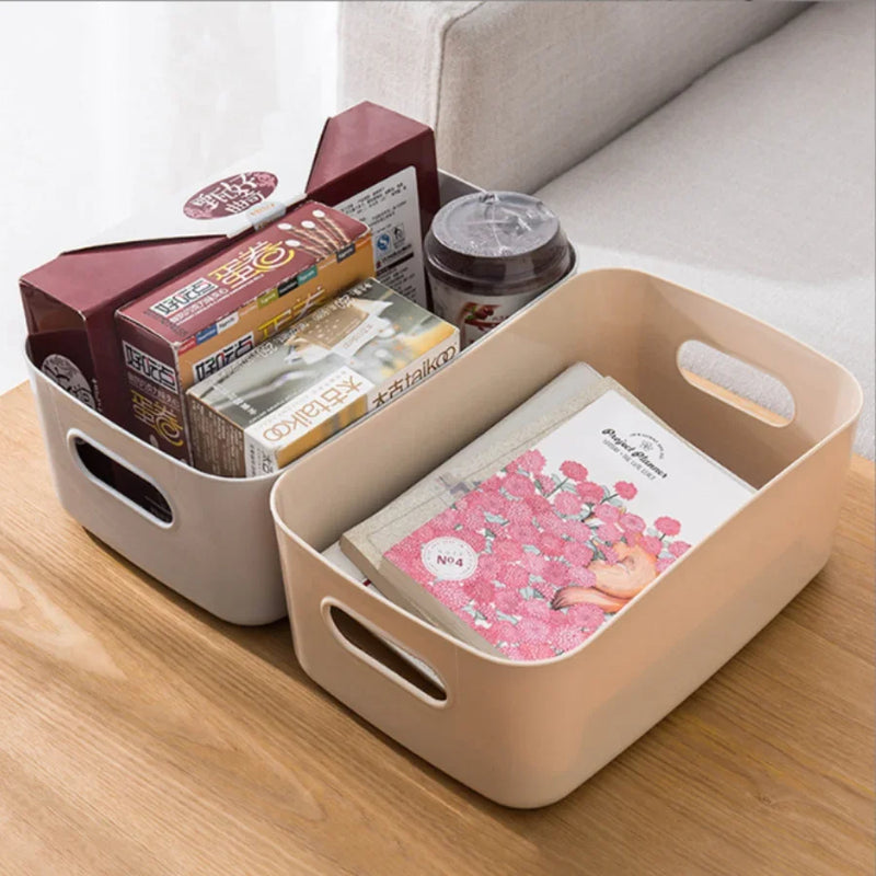 Orglino Aufbewahrungsbox aus PP | Stapelbar & Vielseitig | Für Bad, Küche, Make-up & Büro | In 3 Größen & 3 Farben